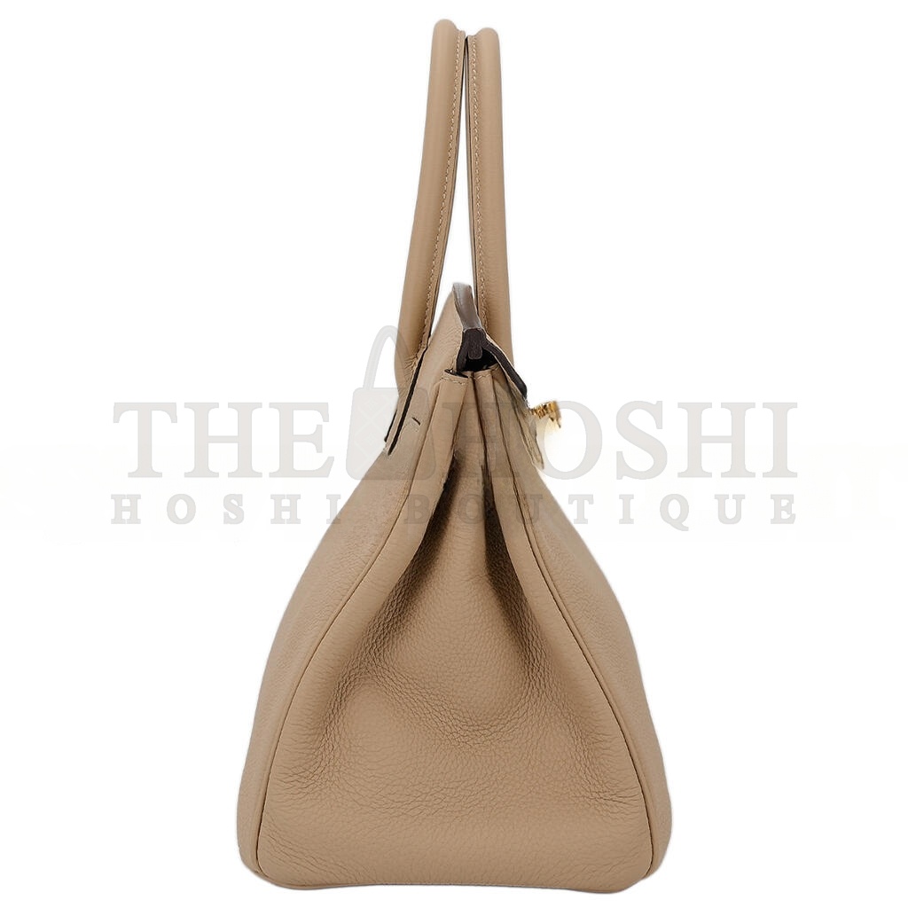 H**me5 BIRKIN25 TOGO 81 DOVE GREY GOLD BUCKLE BAG 10087367 (25*20*13cm) Master Quality